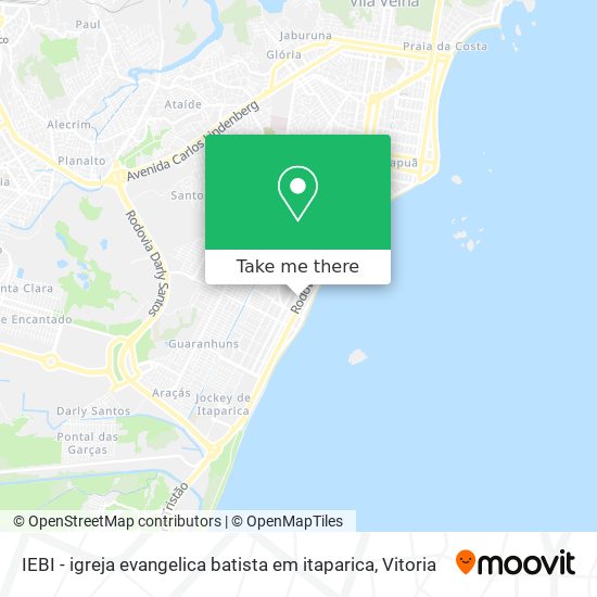IEBI - igreja evangelica batista em itaparica map