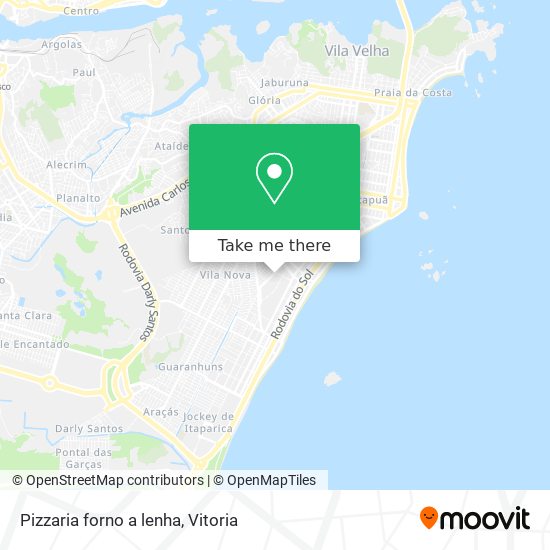 Mapa Pizzaria forno a lenha