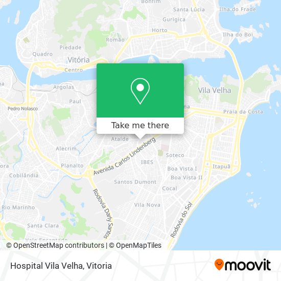 Mapa Hospital Vila Velha