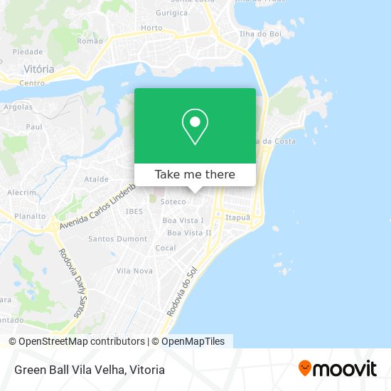 Mapa Green Ball Vila Velha