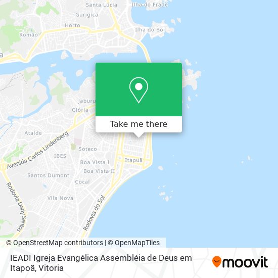 Mapa IEADI Igreja Evangélica Assembléia de Deus em Itapoã