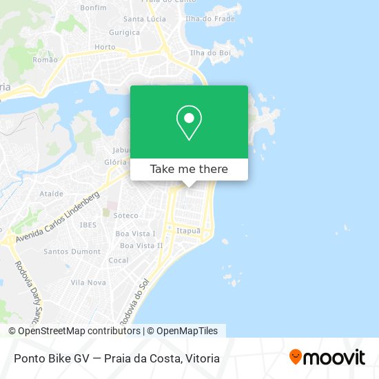 Mapa Ponto Bike GV — Praia da Costa
