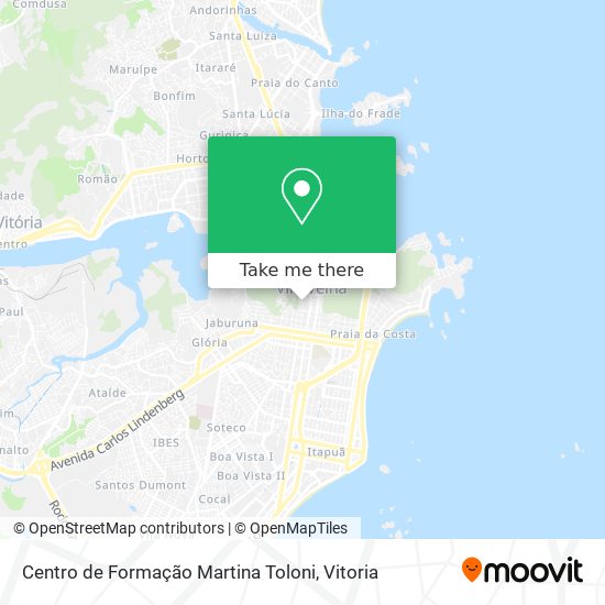 Mapa Centro de Formação Martina Toloni