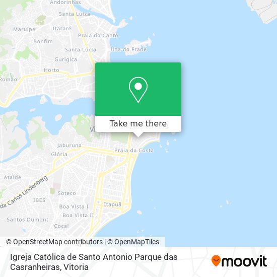 Mapa Igreja Católica de Santo Antonio Parque das Casranheiras