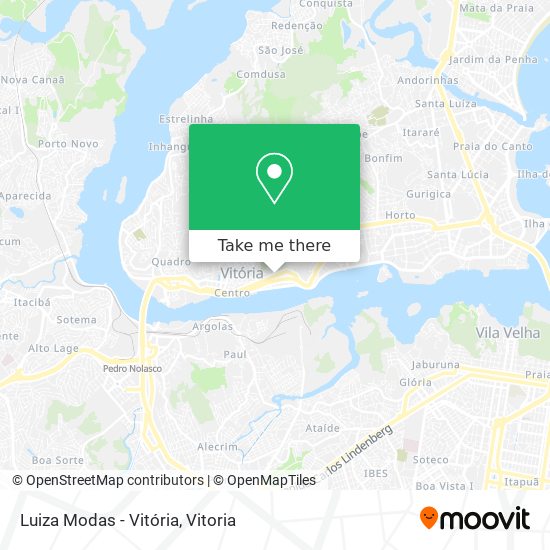 Luiza Modas - Vitória map