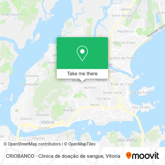 CRIOBANCO - Clinica de doação de sangue map