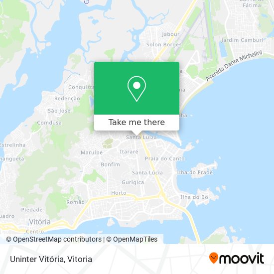 Uninter Vitória map