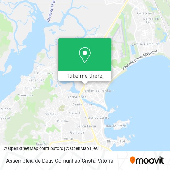 Mapa Assembleia de Deus Comunhão Cristã