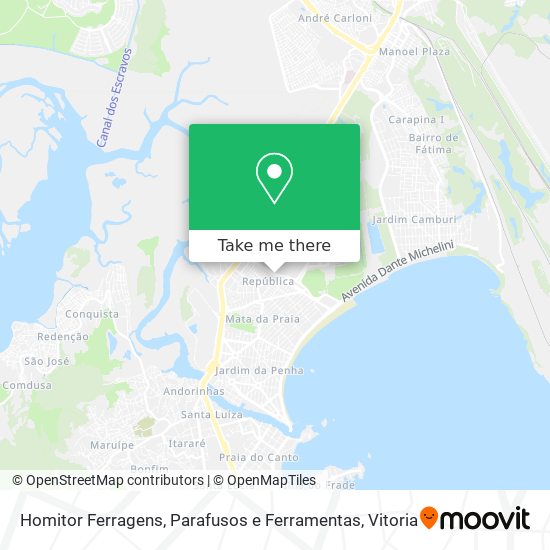 Homitor Ferragens, Parafusos e Ferramentas map