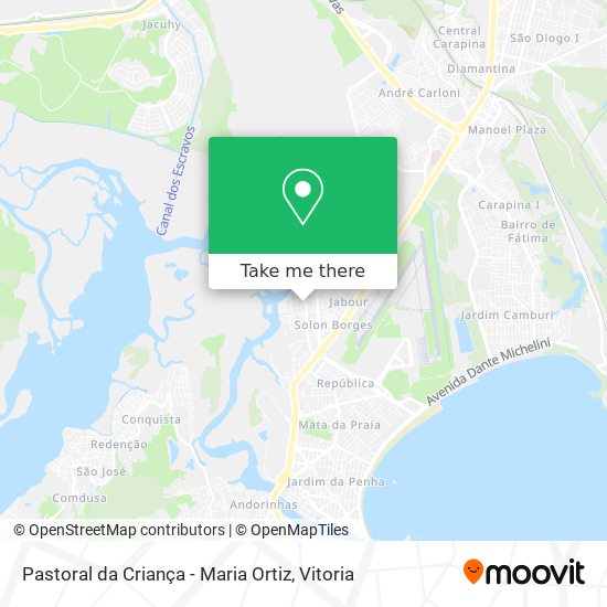 Pastoral da Criança - Maria Ortiz map
