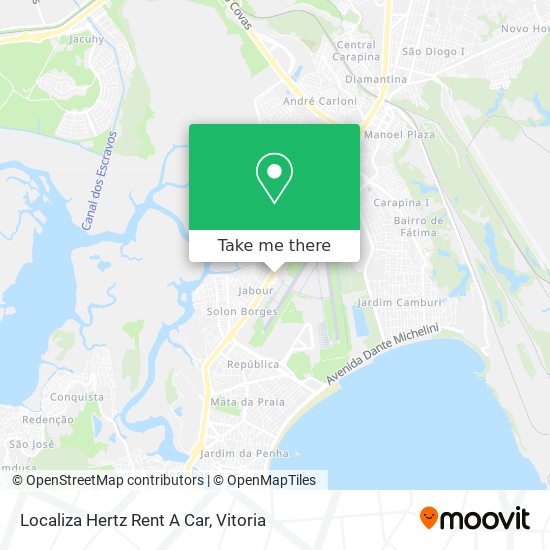 Localiza Hertz Rent A Car map