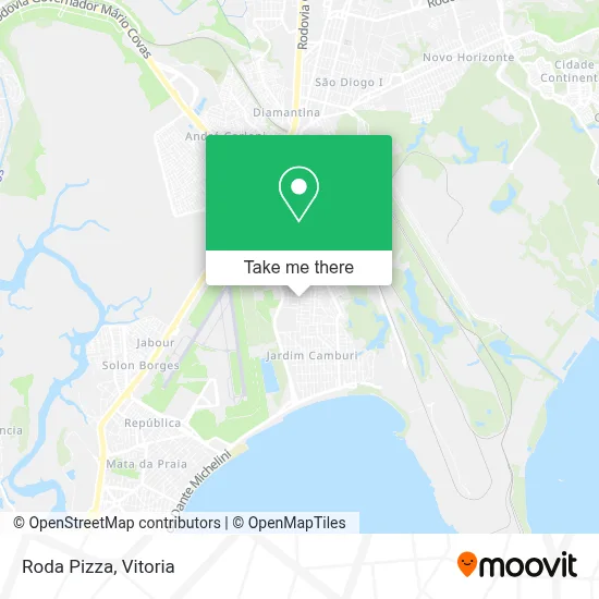 Roda Pizza map