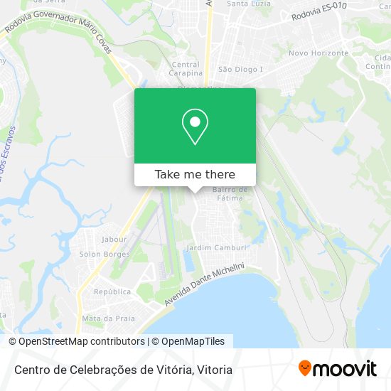 Mapa Centro de Celebrações de Vitória