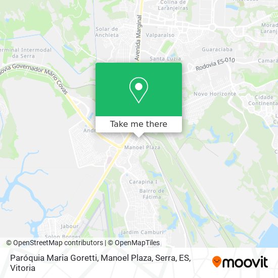 Mapa Paróquia Maria Goretti, Manoel Plaza, Serra, ES