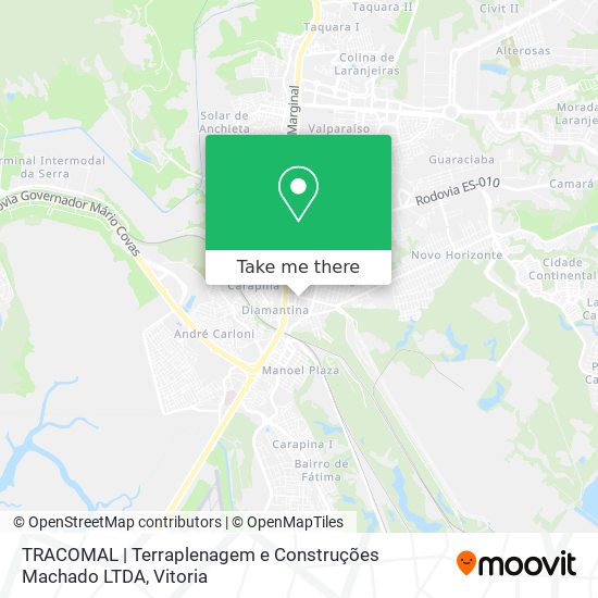 TRACOMAL | Terraplenagem e Construções Machado LTDA map