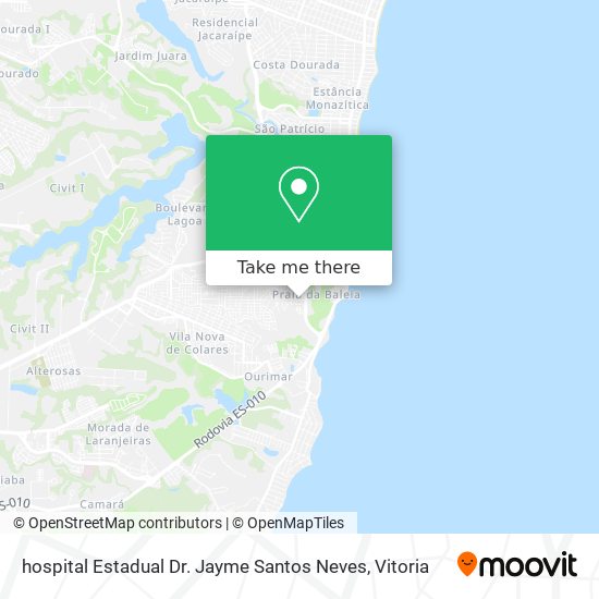 hospital Estadual Dr. Jayme Santos Neves map