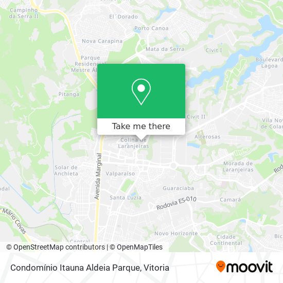 Condomínio Itauna Aldeia Parque map