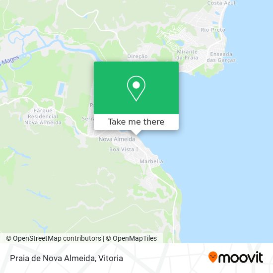 Praia de Nova Almeida map