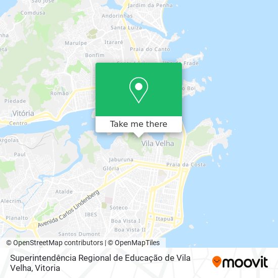Superintendência Regional de Educação de Vila Velha map