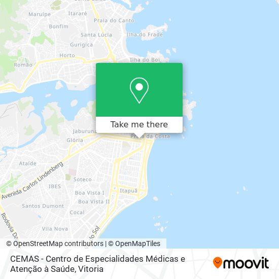 Mapa CEMAS - Centro de Especialidades Médicas e Atenção à Saúde