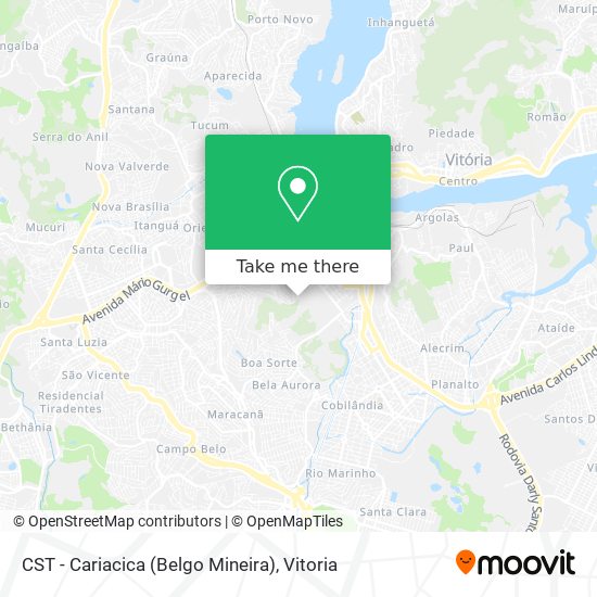CST - Cariacica (Belgo Mineira) map