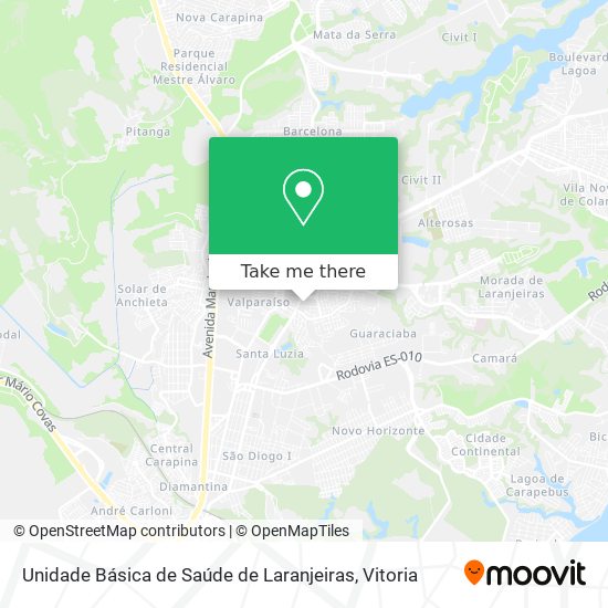 Unidade Básica de Saúde de Laranjeiras map