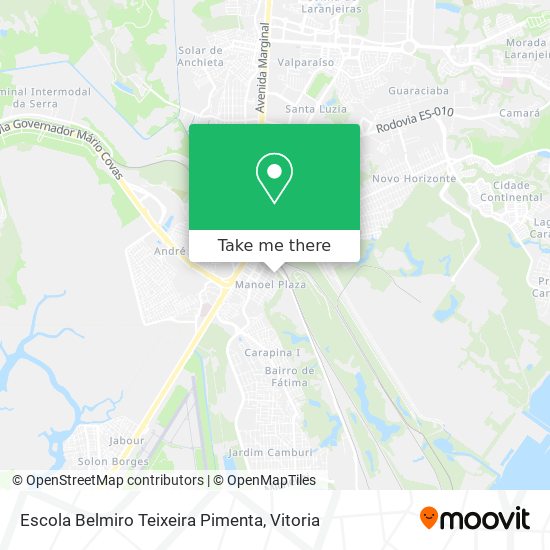 Mapa Escola Belmiro Teixeira Pimenta