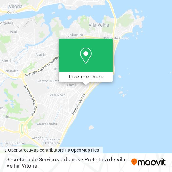 Secretaria de Serviços Urbanos - Prefeitura de Vila Velha map