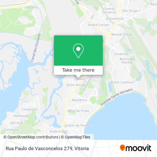 Mapa Rua Paulo de Vasconcelos 279