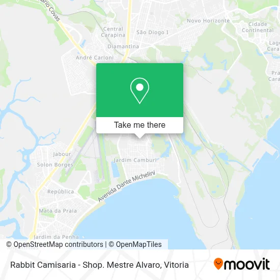 Rabbit Camisaria - Shop. Mestre Alvaro map