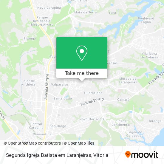 Segunda Igreja Batista em Laranjeiras map