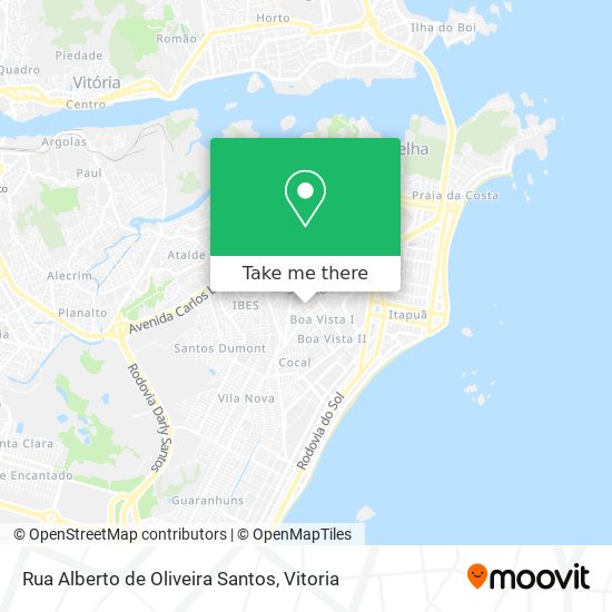 Mapa Rua Alberto de Oliveira Santos