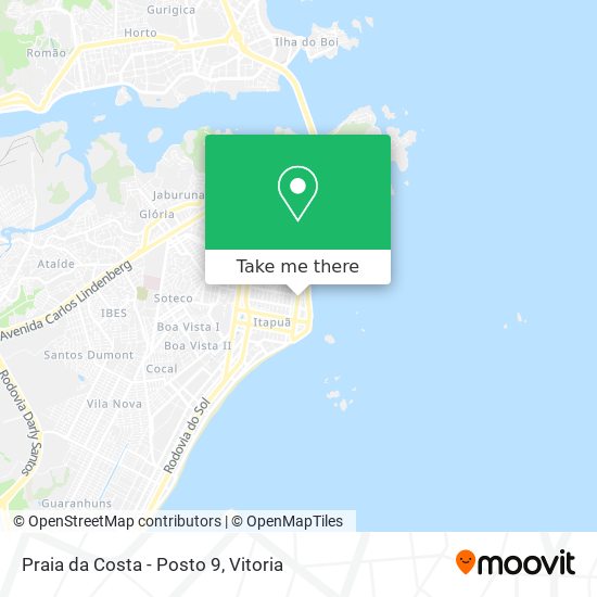 Praia da Costa - Posto 9 map