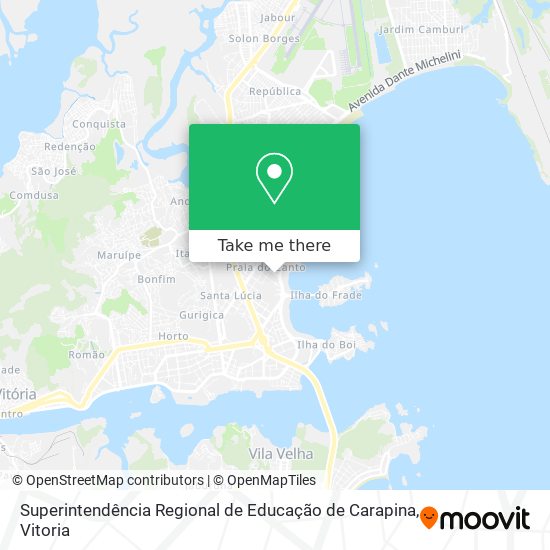 Mapa Superintendência Regional de Educação de Carapina