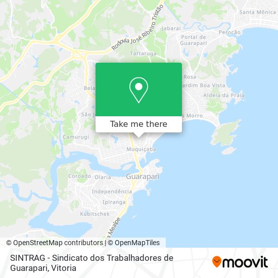 SINTRAG - Sindicato dos Trabalhadores de Guarapari map