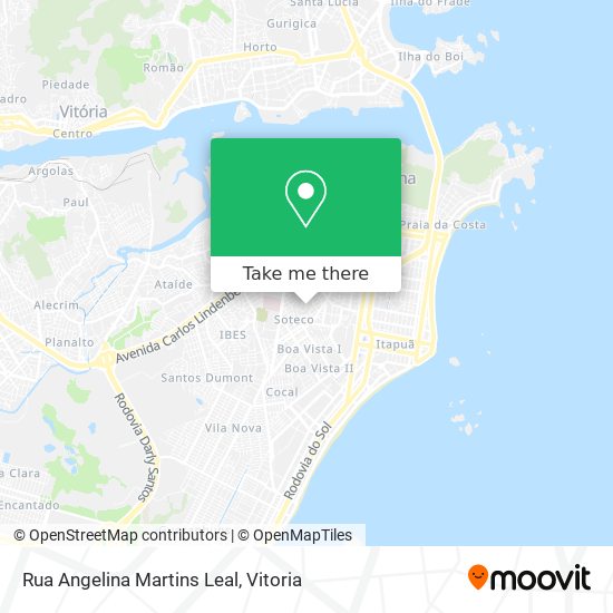 Mapa Rua Angelina Martins Leal