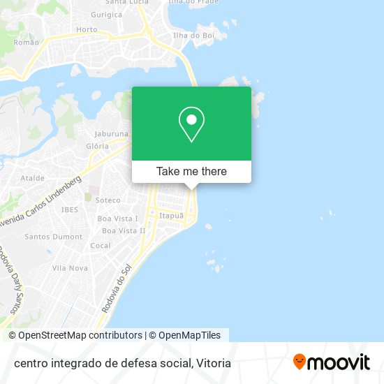 centro integrado de defesa social map