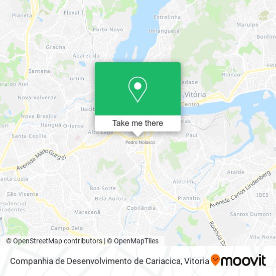 Companhia de Desenvolvimento de Cariacica map