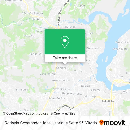 Rodovia Governador José Henrique Sette 95 map