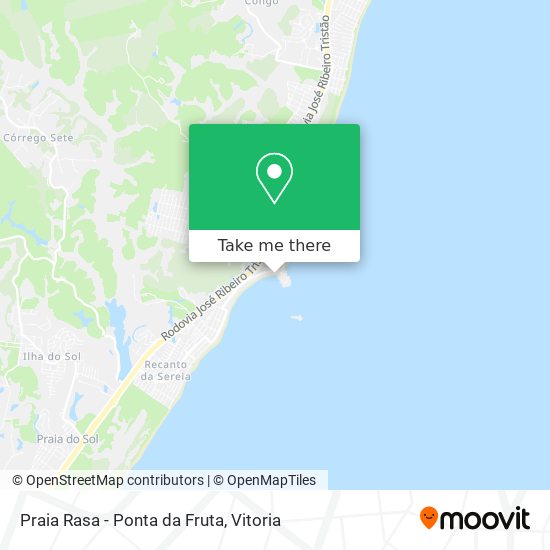 Praia Rasa - Ponta da Fruta map