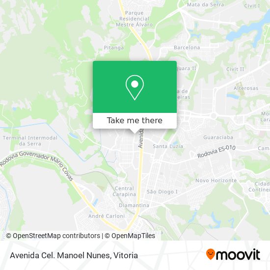 Avenida Cel. Manoel Nunes map