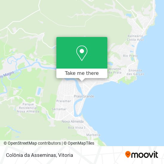 Colônia da Asseminas map