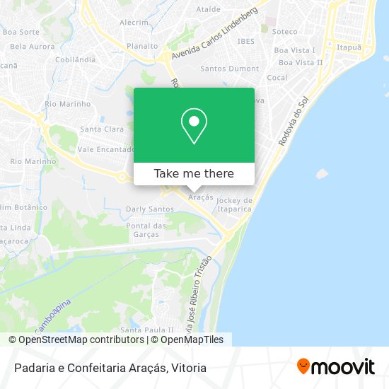 Padaria e Confeitaria Araçás map