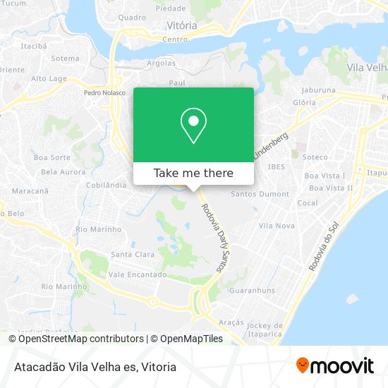 Atacadão Vila Velha es map