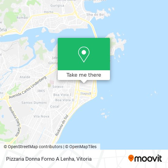 Mapa Pizzaria Donna Forno A Lenha