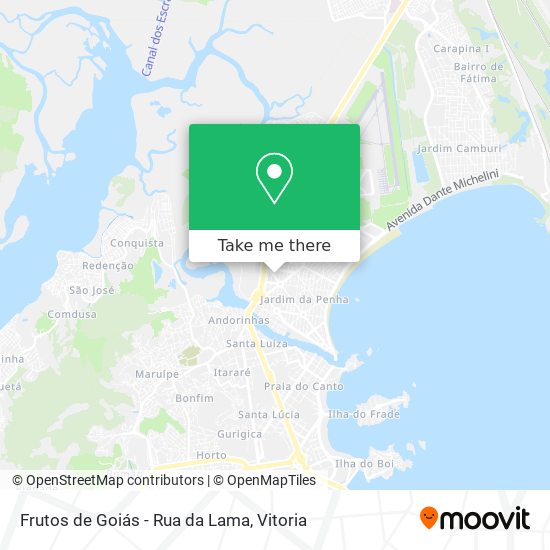 Frutos de Goiás - Rua da Lama map