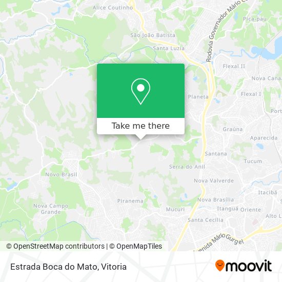 Estrada Boca do Mato map