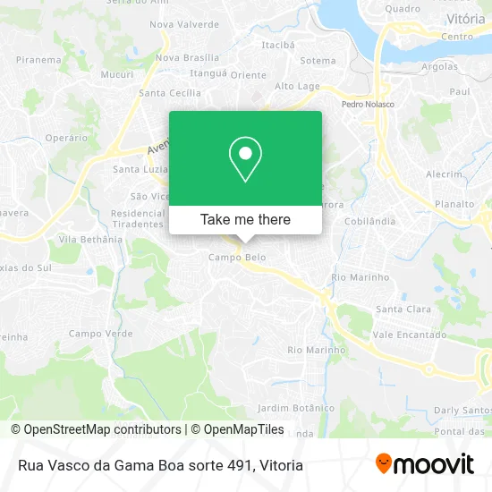 Rua Vasco da Gama Boa sorte 491 map