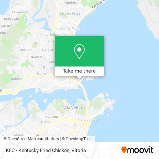 Mapa KFC - Kentucky Fried Chicken