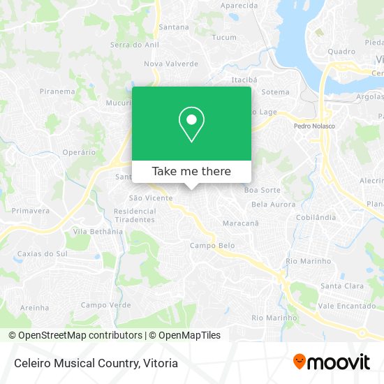 Celeiro Musical Country map